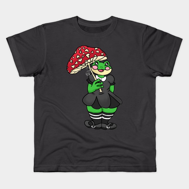 Thicc Frog GF Kids T-Shirt by HipBeaDoodles